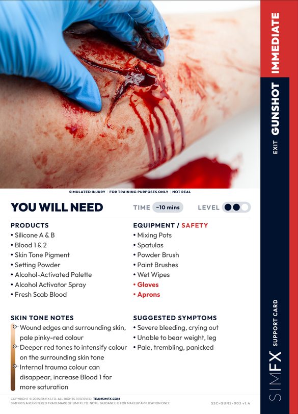 Gunshot exit card