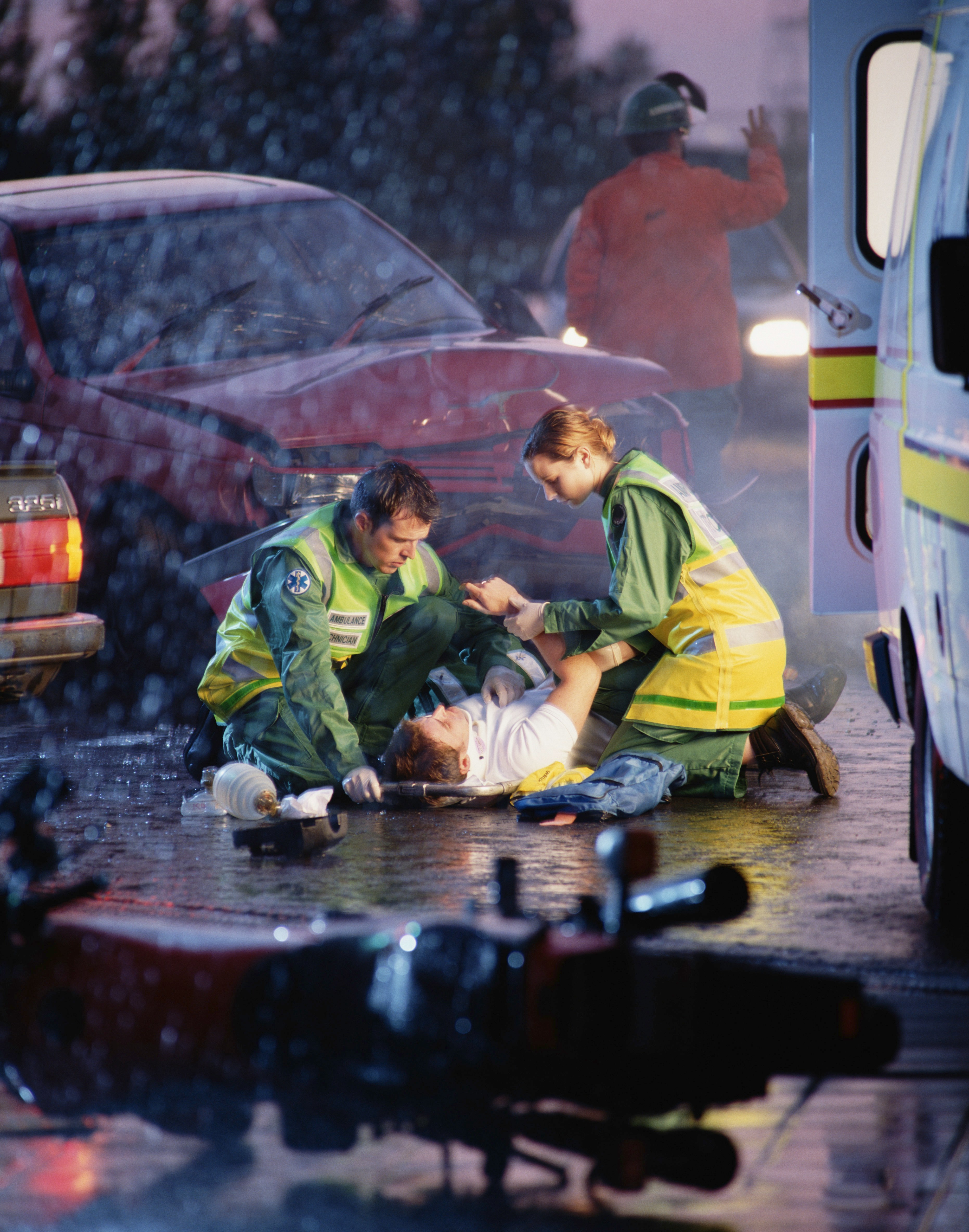 Ambulance technicians training